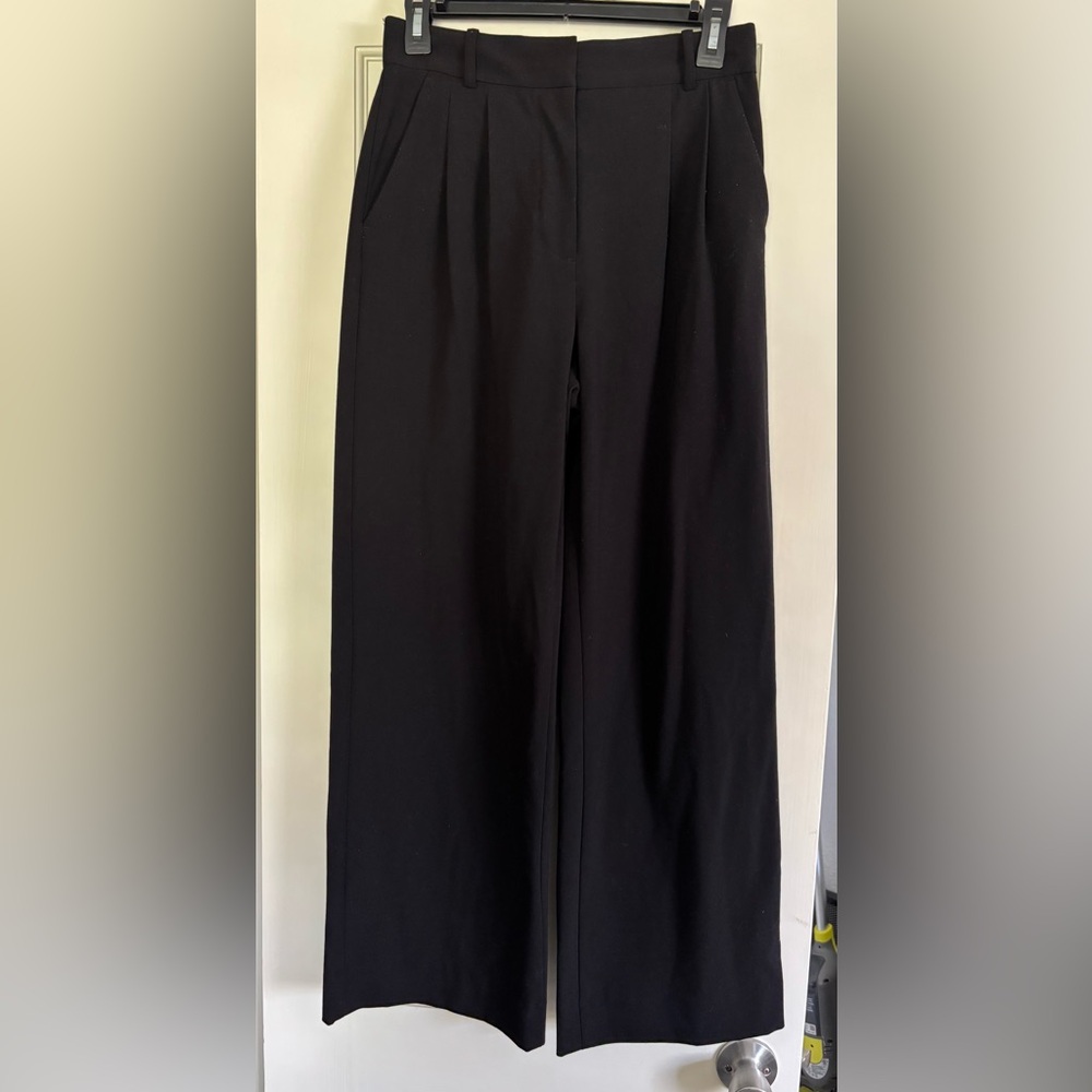 FORTUNE + IVY Zoe Black Wide Leg Pants 4P | Tailored | Work or Casual